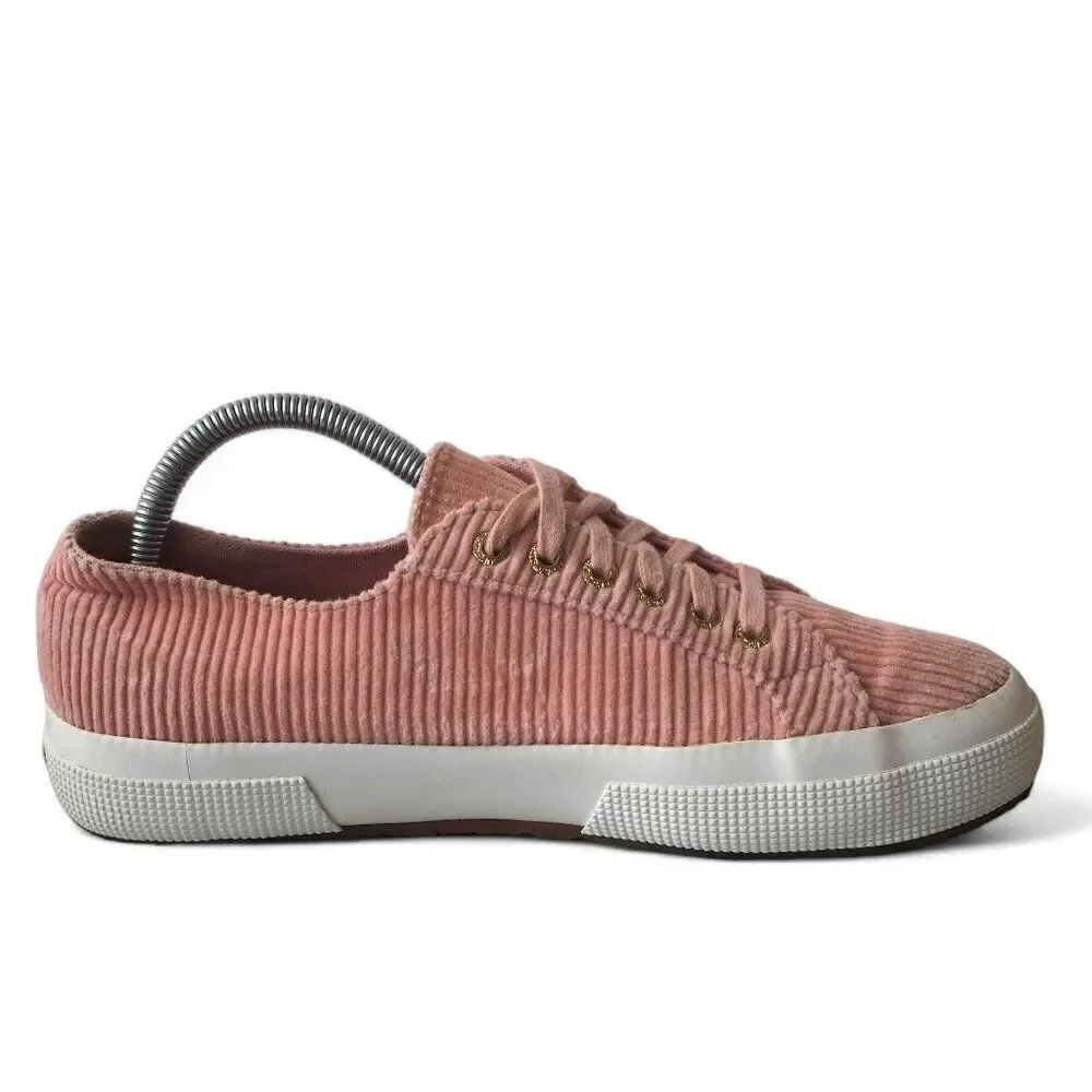 Superga x‎ Something Navy 2750 Corduroy Casual Sneakers Dusty Pink Women's 9